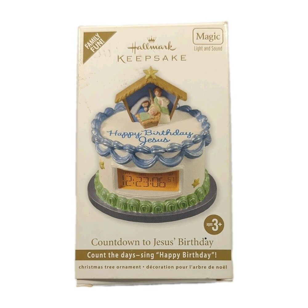 Hallmark Countdown To Jesus' Birthday Christmas Holiday Ornament Sings Song